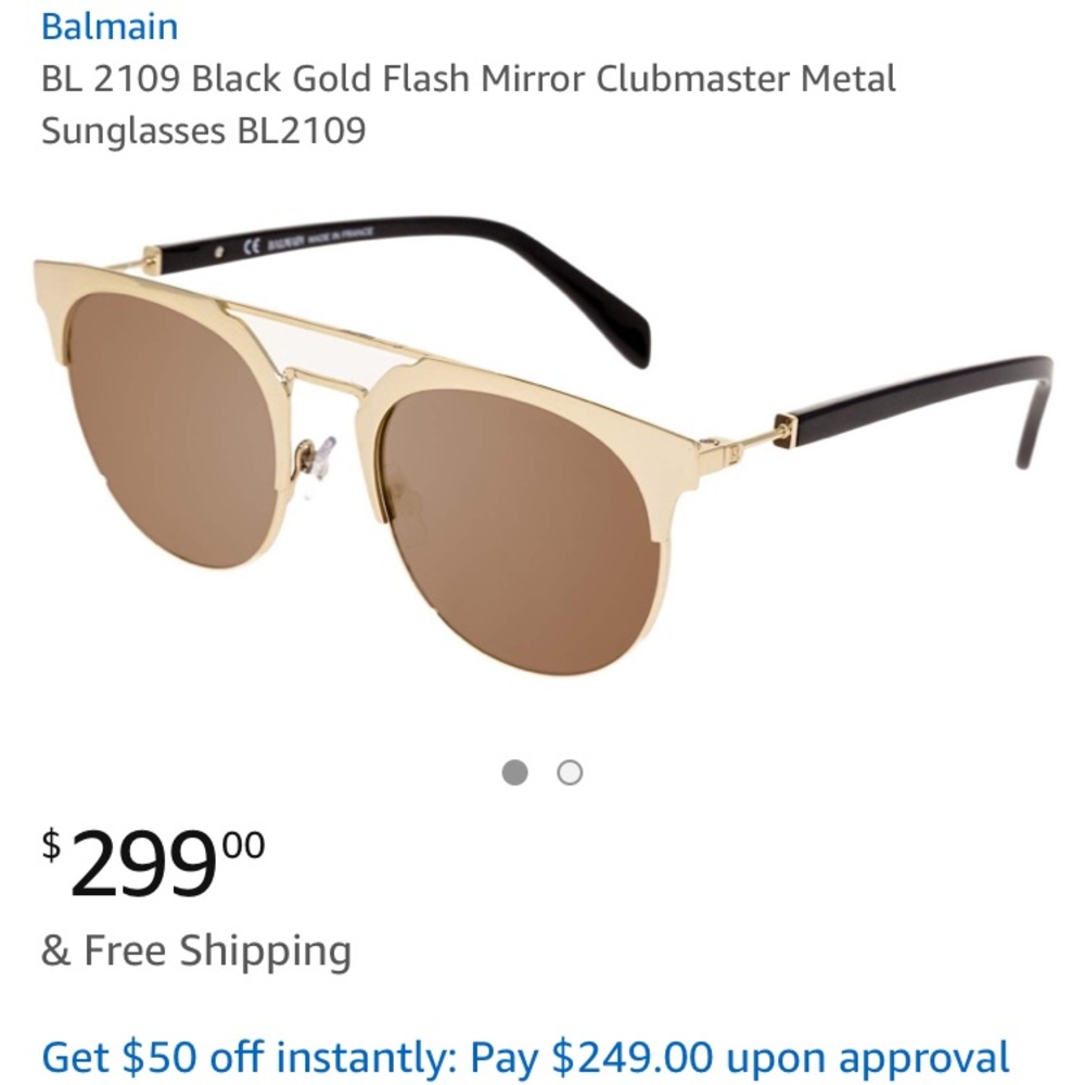 Balmain BL 2109 Flash Mirror Clubmaster Sunglasses